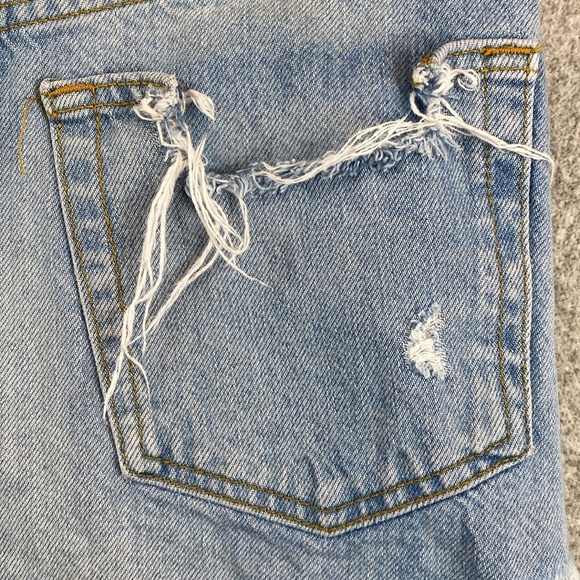Zara The High Waist cut off shorts 100% cotton size 2 distressed y2k cowgirl - Picture 8 of 11